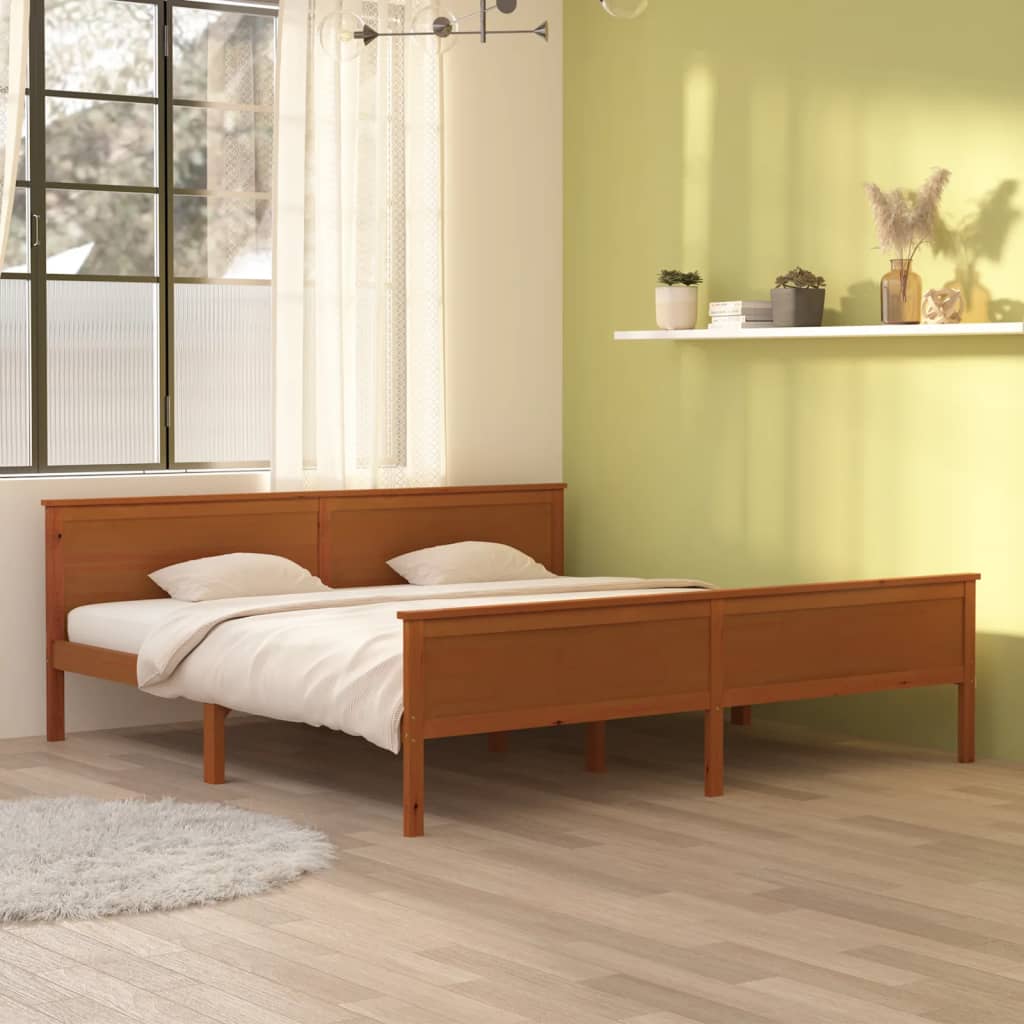 Giroletto senza Materasso Ambra in Legno di Pino 200x200 cm | homemem39