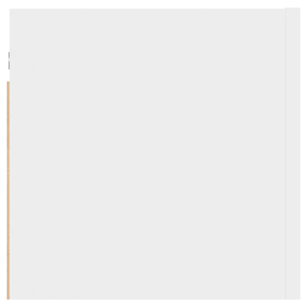Comodino Bianco 30,5x30x30 cm in Legno Multistrato - homemem39