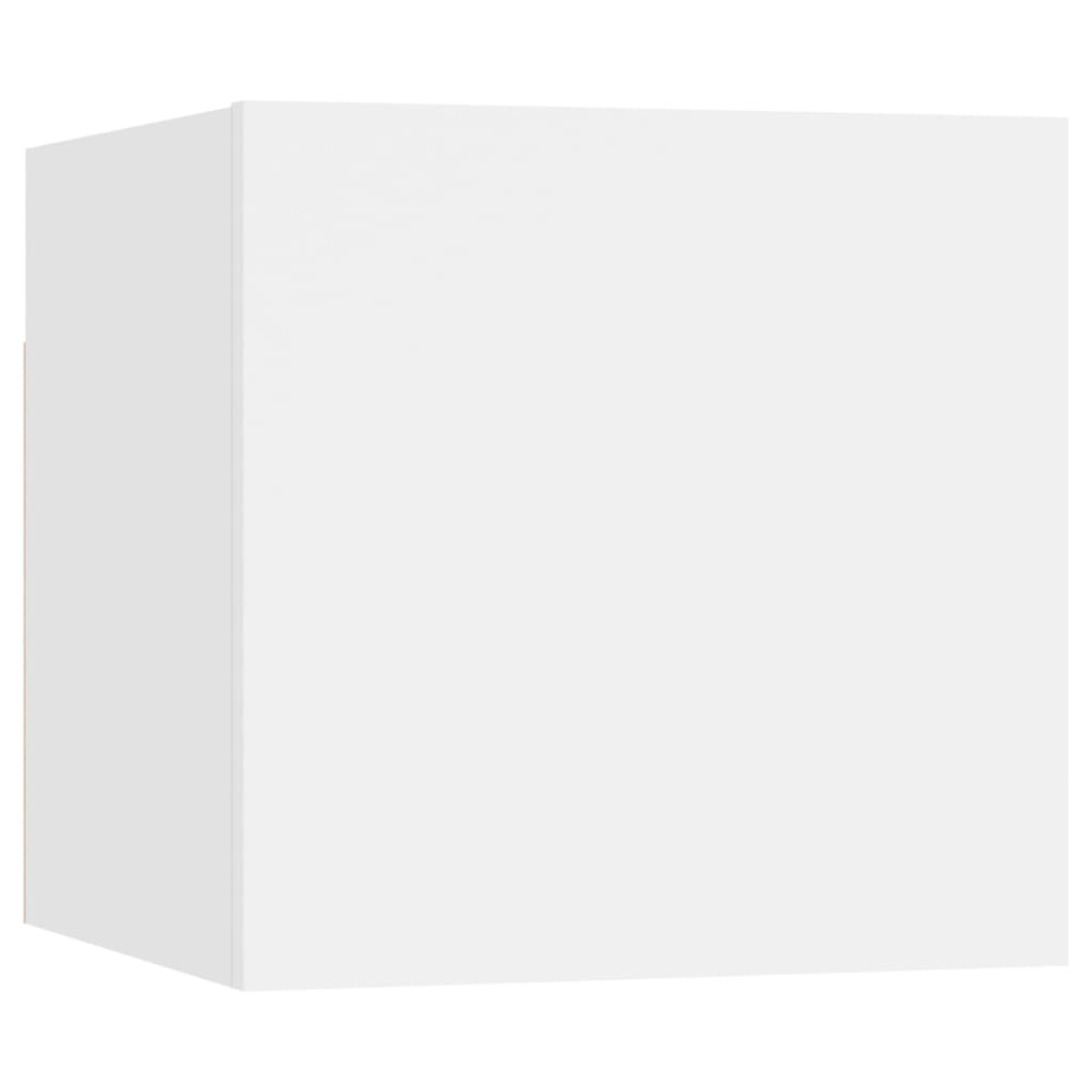 Comodini 2 pz Bianchi 30,5x30x30 cm in Legno Multistrato | homemem39