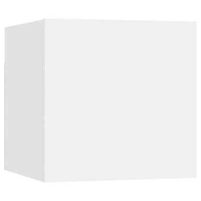 Comodini 2 pz Bianchi 30,5x30x30 cm in Legno Multistrato | homemem39