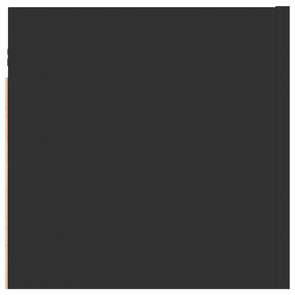 Comodino Nero 30,5x30x30 cm in Legno Multistrato - homemem39