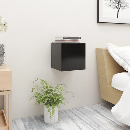 Comodini Neri 2 pz 30,5x30x30 cm in Truciolato - homemem39