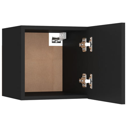 Comodini Neri 2 pz 30,5x30x30 cm in Truciolato - homemem39