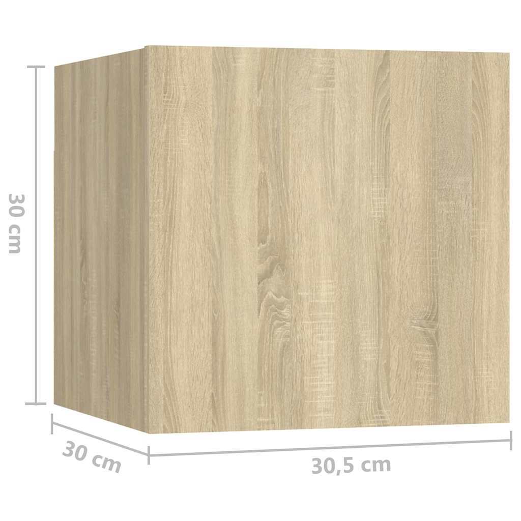 Comodino Rovere Sonoma 30,5x30x30 cm in Legno Multistrato