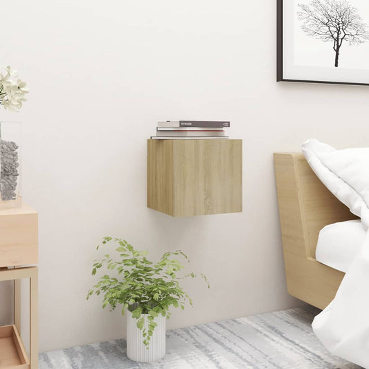 Comodino Rovere Sonoma 30,5x30x30 cm in Truciolato - homemem39
