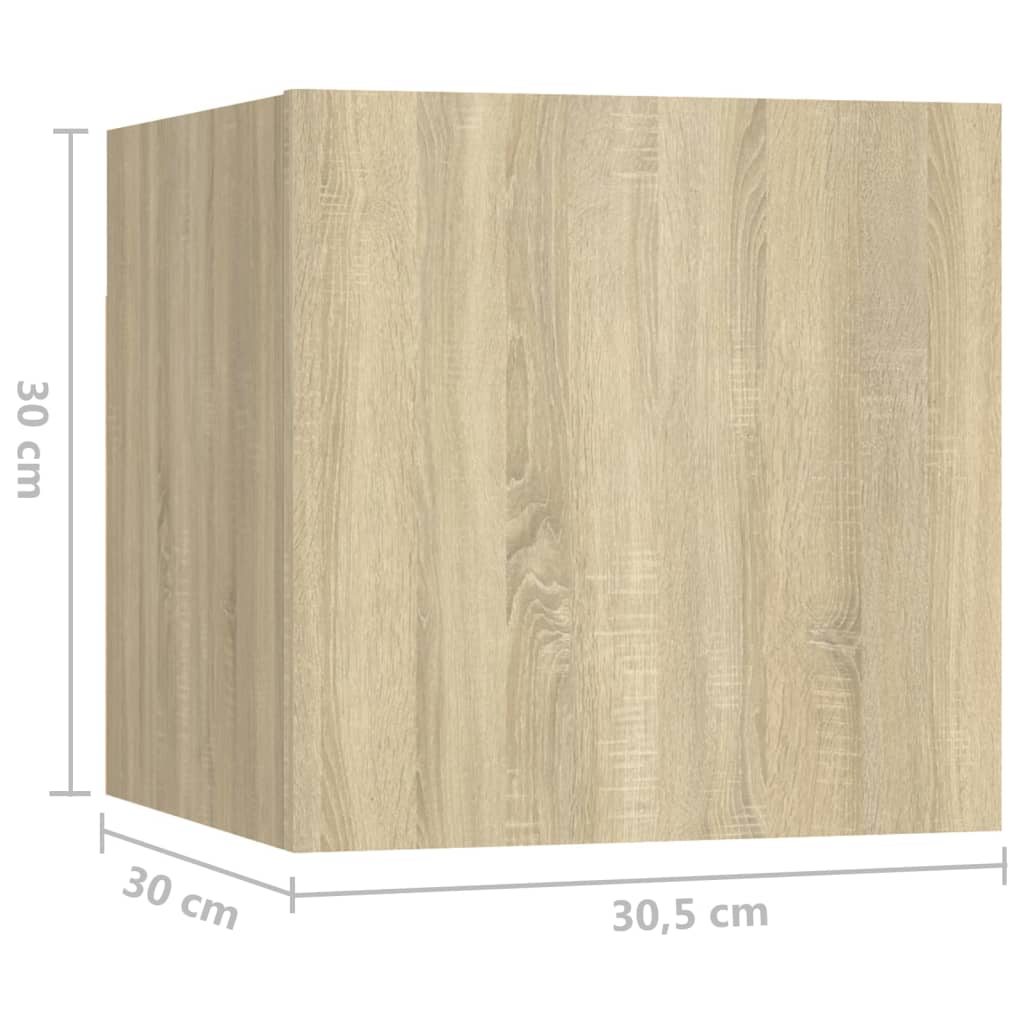 Comodini 2 pz Rovere Sonoma 30,5x30x30 cm in Truciolato - homemem39