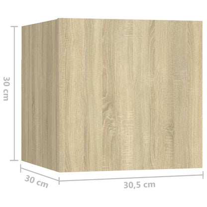 Comodini 2 pz Rovere Sonoma 30,5x30x30 cm in Legno Multistrato