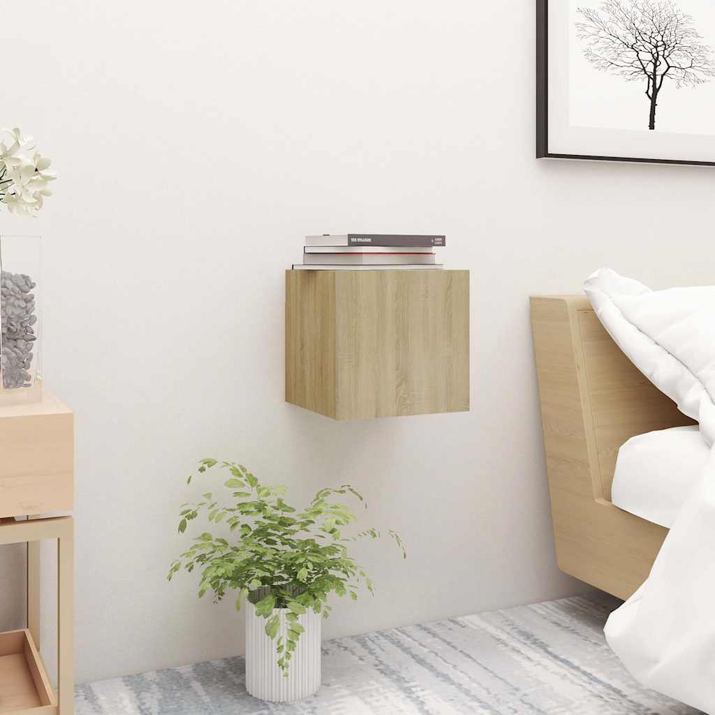 Comodini 2 pz Rovere Sonoma 30,5x30x30 cm in Legno Multistrato