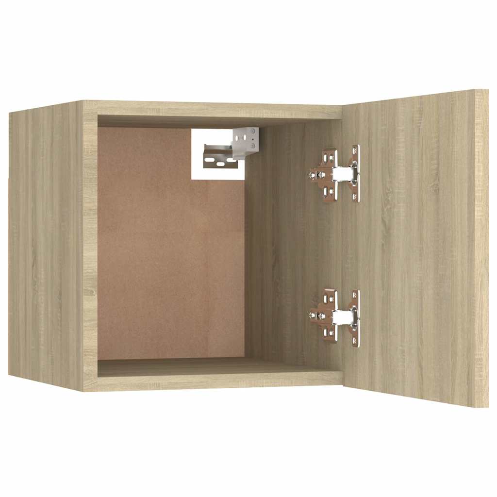 Comodini 2 pz Rovere Sonoma 30,5x30x30 cm in Legno Multistrato