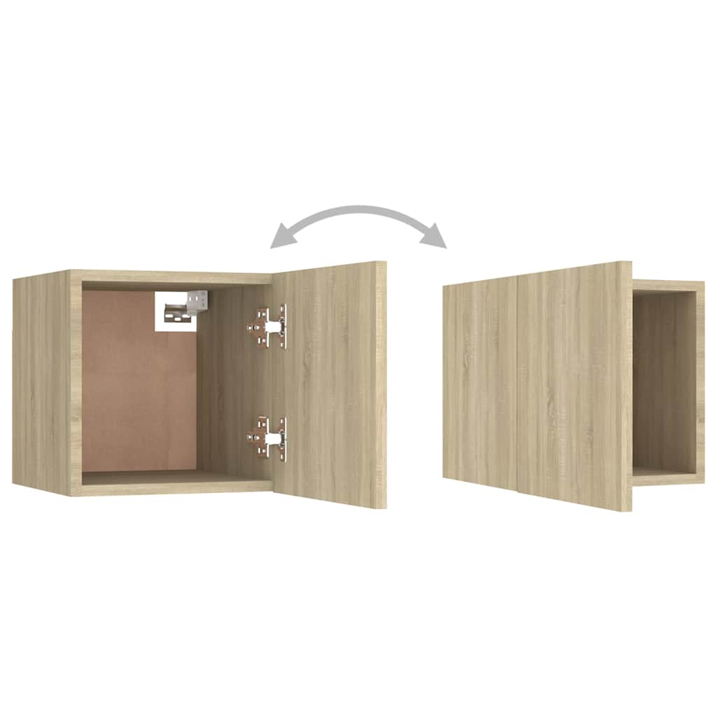 Comodini 2 pz Rovere Sonoma 30,5x30x30 cm in Legno Multistrato