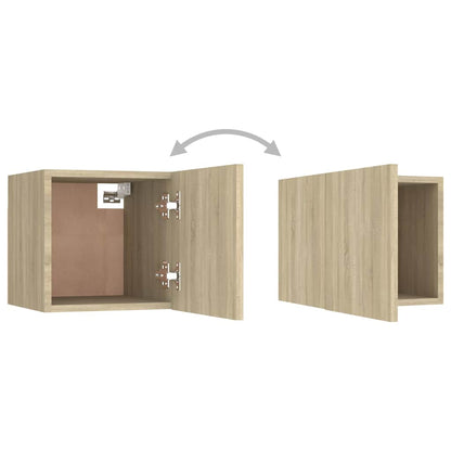 Comodini 2 pz Rovere Sonoma 30,5x30x30 cm in Legno Multistrato