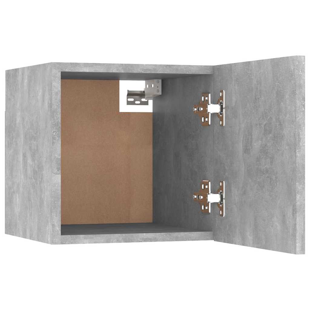 Comodini 2 pz Grigio Cemento 30,5x30x30 cm in Legno Multistrato