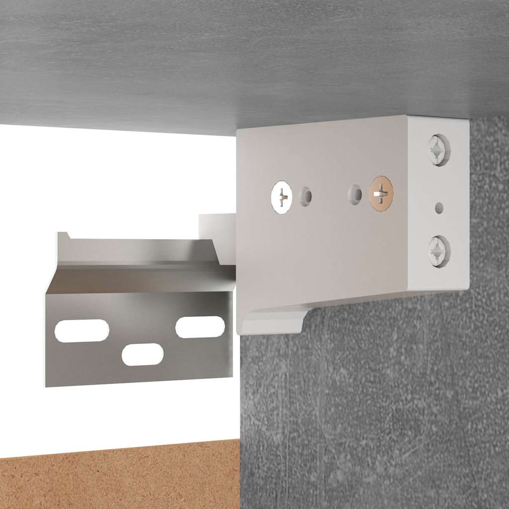 Comodini 2 pz Grigio Cemento 30,5x30x30 cm in Legno Multistrato