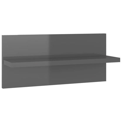 Mensole a Muro 4 pz Grigio Lucido 40x11,5x18 cm | homemem39