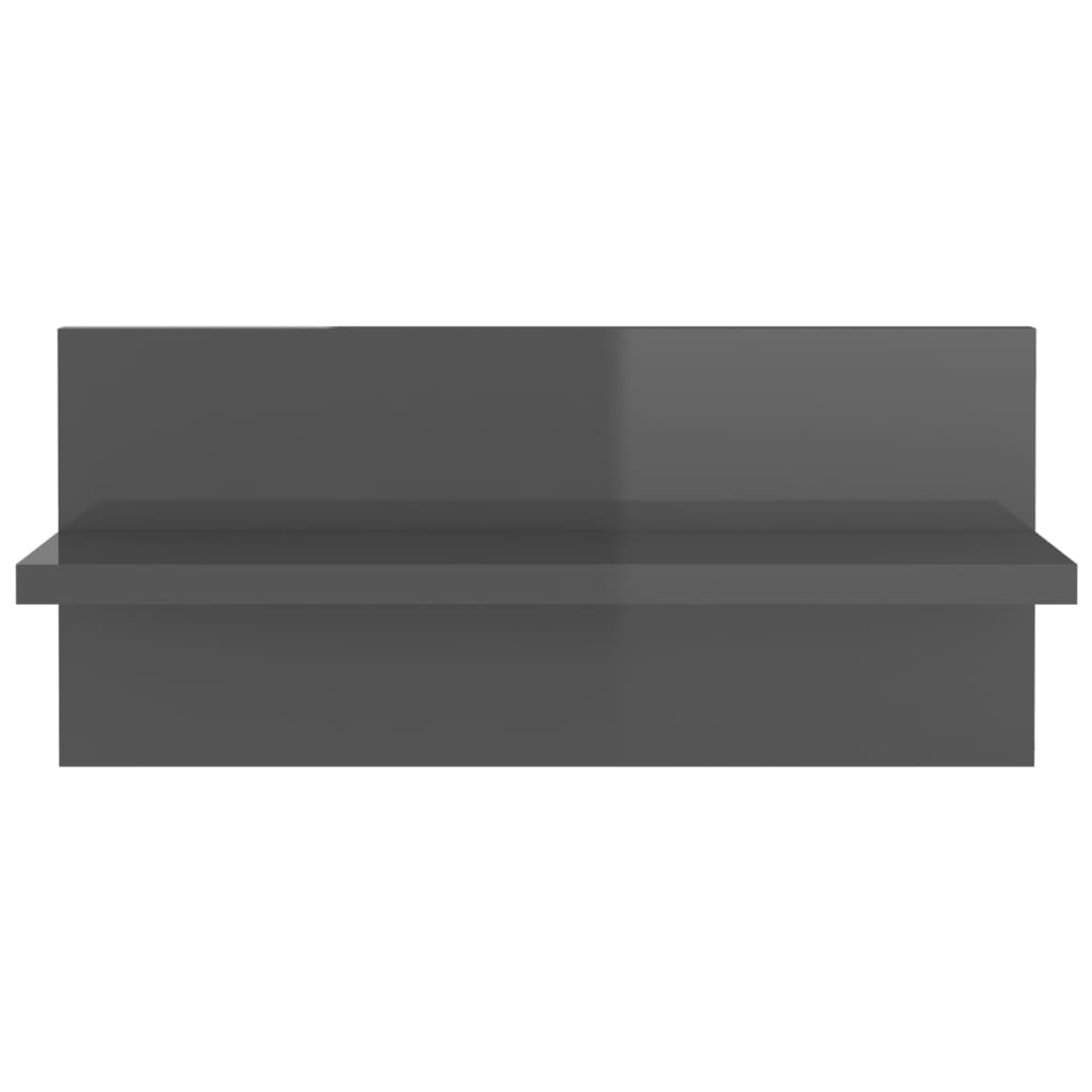 Mensole a Muro 4 pz Grigio Lucido 40x11,5x18 cm | homemem39