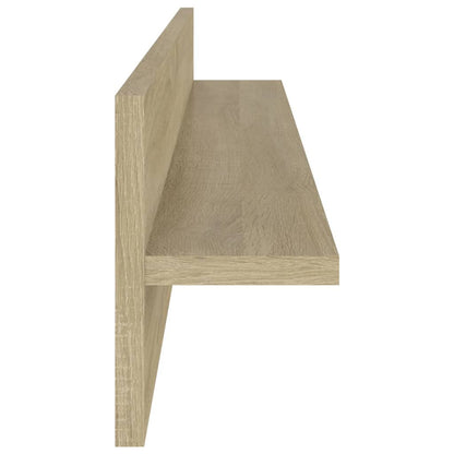 Mensole a Muro 2pz Rovere Sonoma 80x11,5x18cm Legno Multistrato | homemem39