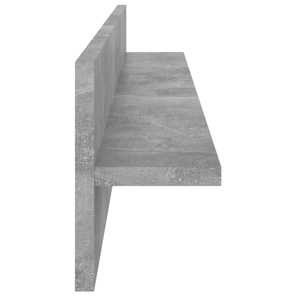 Mensole Muro 2pz Grigio Cemento 80x11,5x18cm Legno Multistrato | homemem39