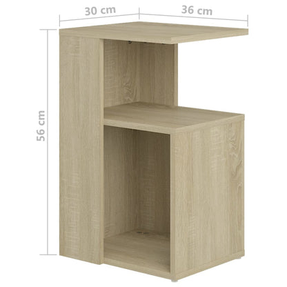 Tavolino Rovere Sonoma 36x30x56 cm in Legno Multistrato - homemem39