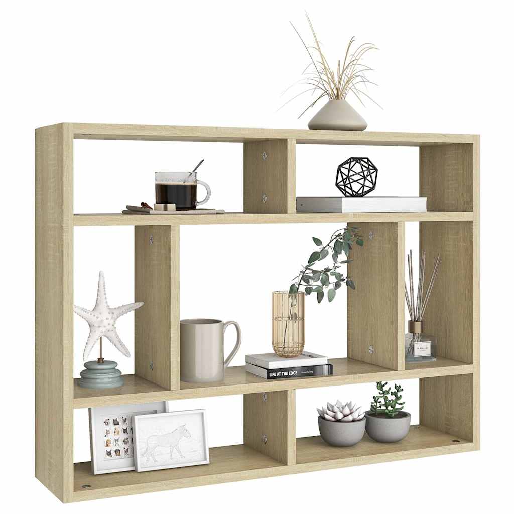 Scaffale a Parete Rovere Sonoma 75x16x55 cm Legno Multistrato | homemem39