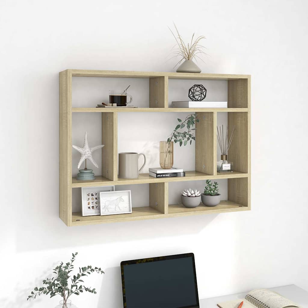 Scaffale a Parete Rovere Sonoma 75x16x55 cm Legno Multistrato | homemem39