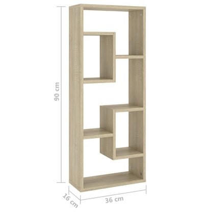 Scaffale a Parete Rovere Sonoma 36x16x90 cm Legno Multistrato | homemem39