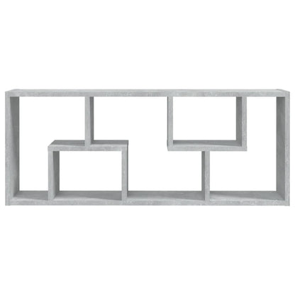 Scaffale a Parete Grigio Cemento 36x16x90 cm Legno Multistrato | homemem39