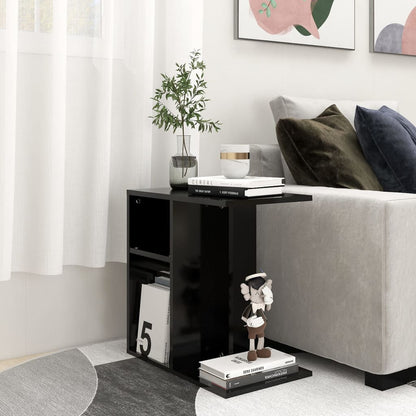 Tavolino Nero 50x30x50 cm in Legno Multistrato - homemem39