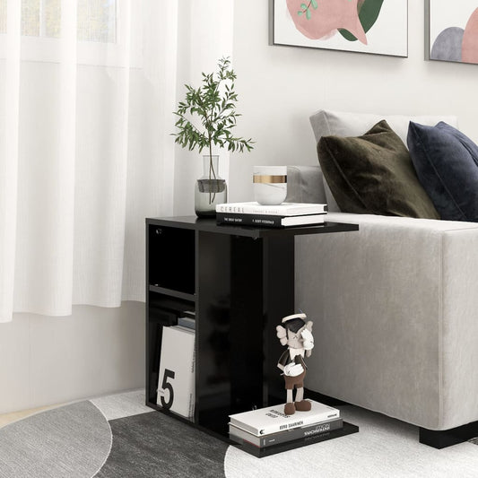 Tavolino Nero 50x30x50 cm in Legno Multistrato - homemem39