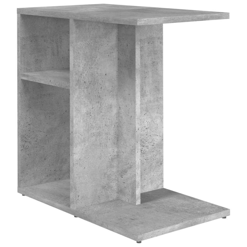 Tavolino Grigio Cemento 50x30x50 cm in Legno Multistrato - homemem39