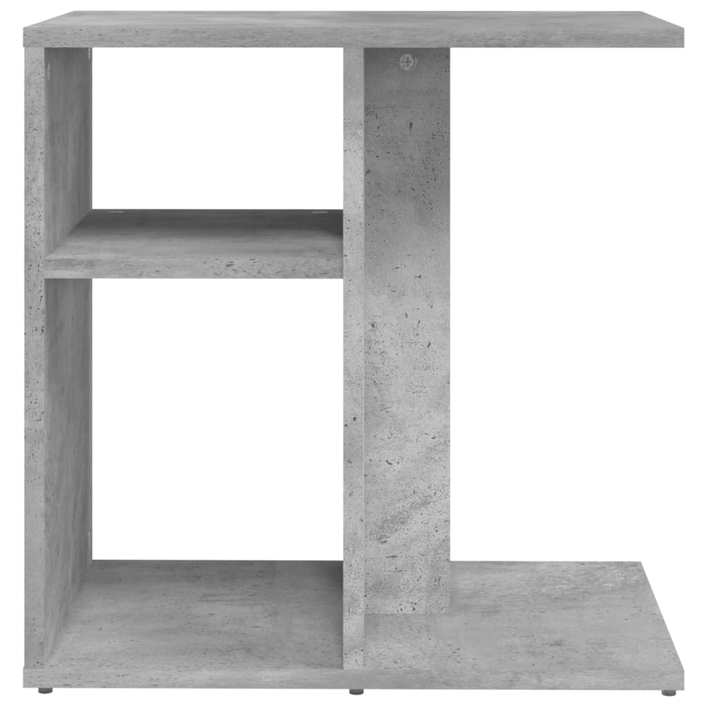 Tavolino Grigio Cemento 50x30x50 cm in Legno Multistrato - homemem39