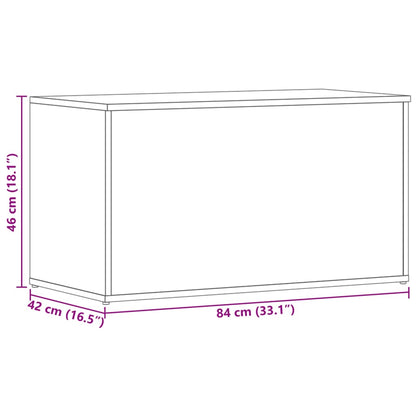 Cassapanca Grigio Cemento 84x42x46 cm in Legno Ingegnerizzato - homemem39