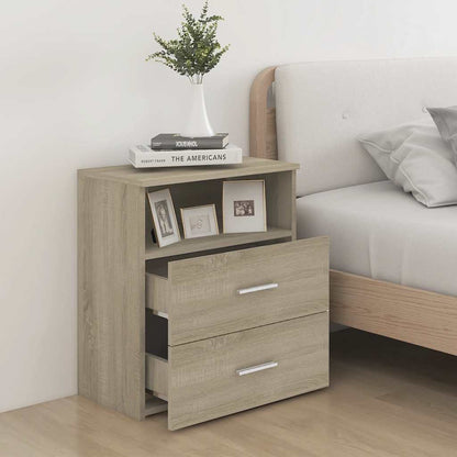 Comodini 2pz Rovere Sonoma 50x32x60 cm - homemem39