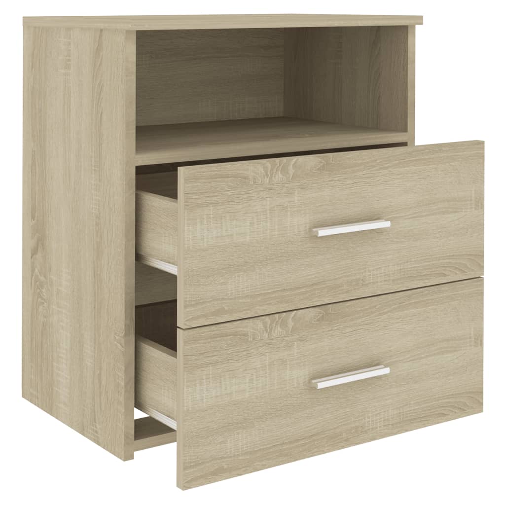 Comodini 2pz Rovere Sonoma 50x32x60 cm - homemem39