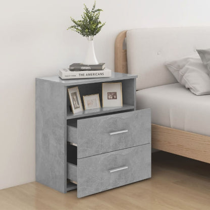 Comodino Grigio Cemento 50x32x60 cm - homemem39