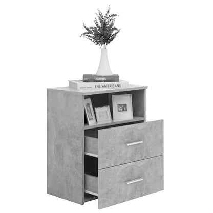 Comodino Grigio Cemento 50x32x60 cm | homemem39