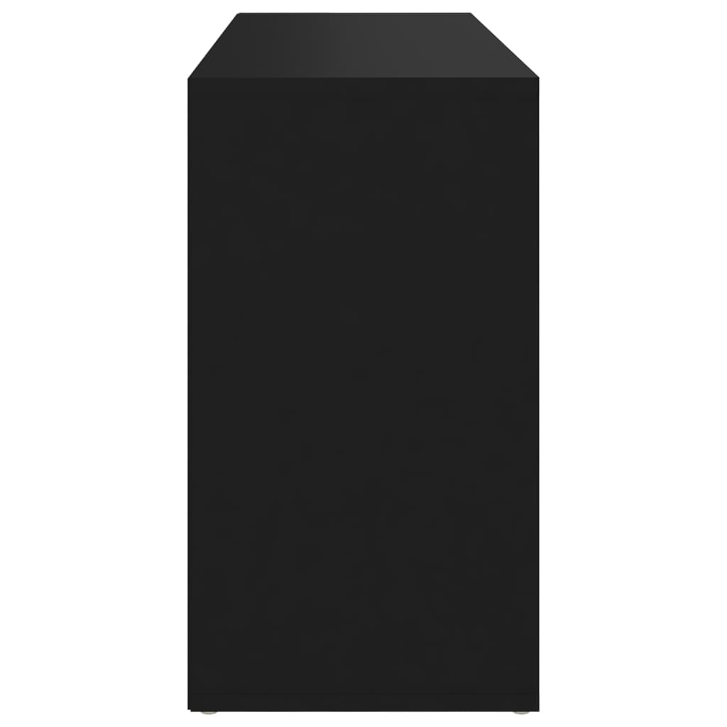 Scarpiera con Panchina Nera 103x30x55 cm Legno Multistrato - homemem39