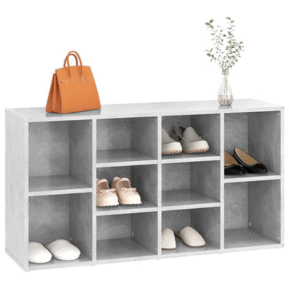 Scarpiera con Panchina Grigio Cemento 103x30x55cm Multistrato - homemem39