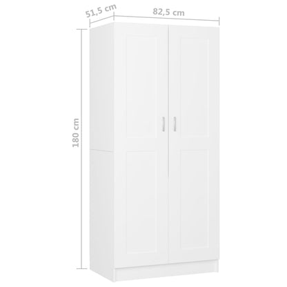 Armadio Bianco 82,5x51,5x180 cm in Legno Multistrato