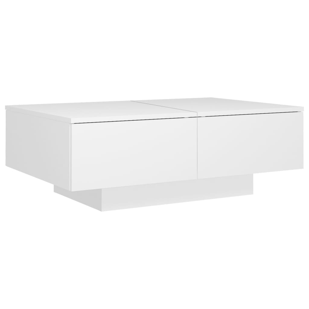 Tavolino da Salotto Bianco 90x60x31 cm in Legno Multistrato | homemem39