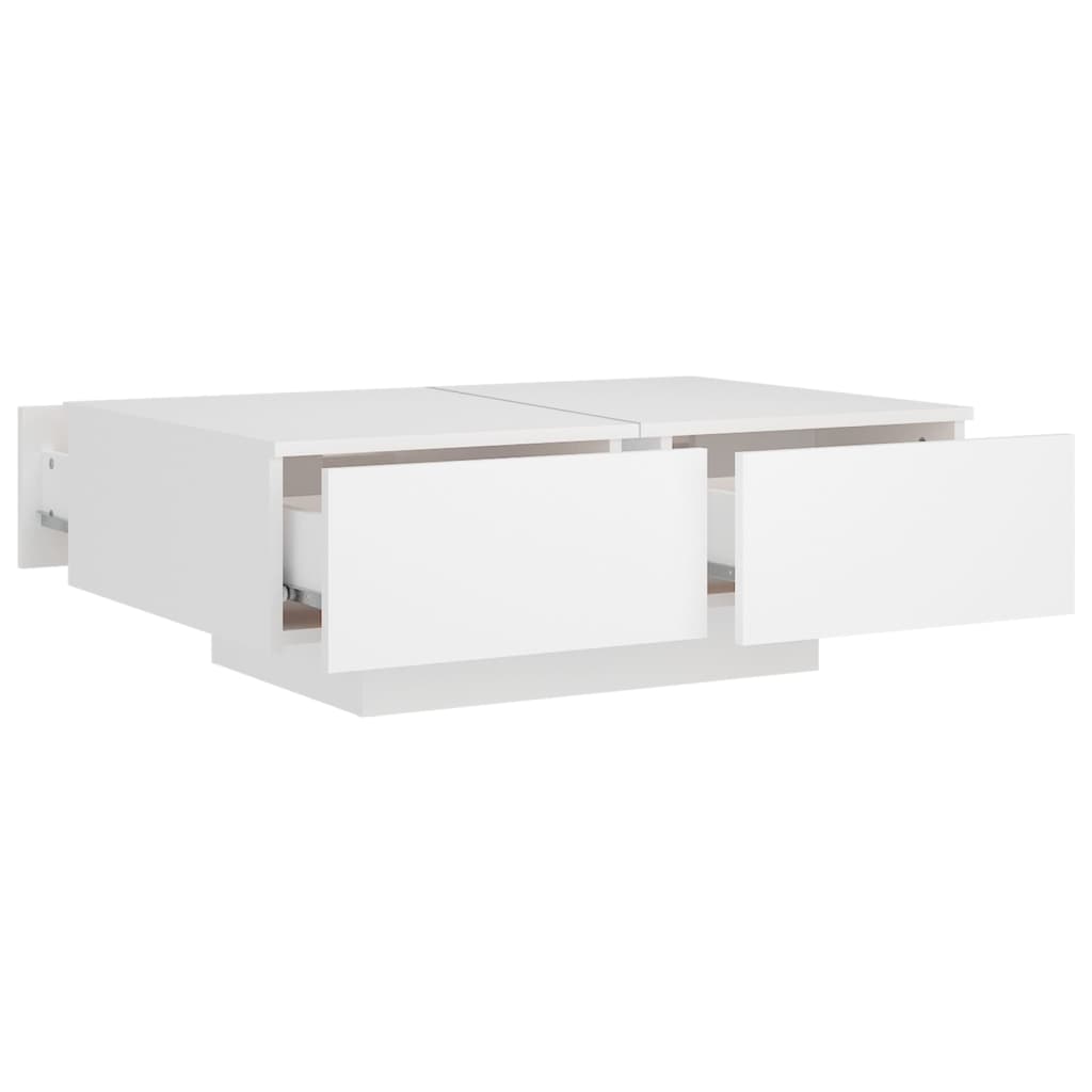 Tavolino da Salotto Bianco 90x60x31 cm in Legno Multistrato | homemem39