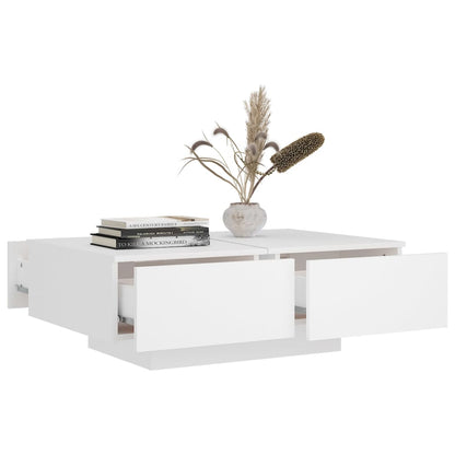 Tavolino da Salotto Bianco 90x60x31 cm in Legno Multistrato | homemem39