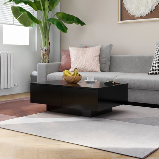 Tavolino da Salotto Nero 90x60x31 cm in Legno Multistrato | homemem39