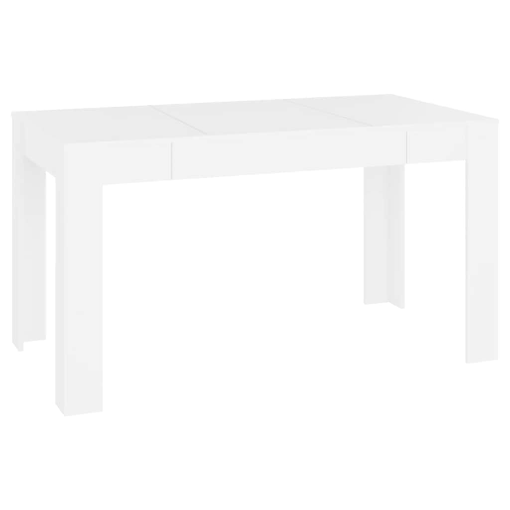 Tavolo da Pranzo Bianco 140x74,5x76 cm in Legno Multistrato | homemem39