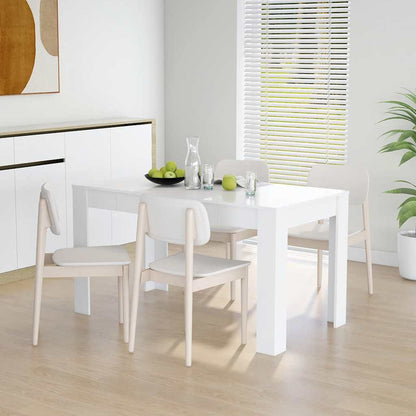 Tavolo da Pranzo Bianco 140x74,5x76 cm in Legno Multistrato | homemem39