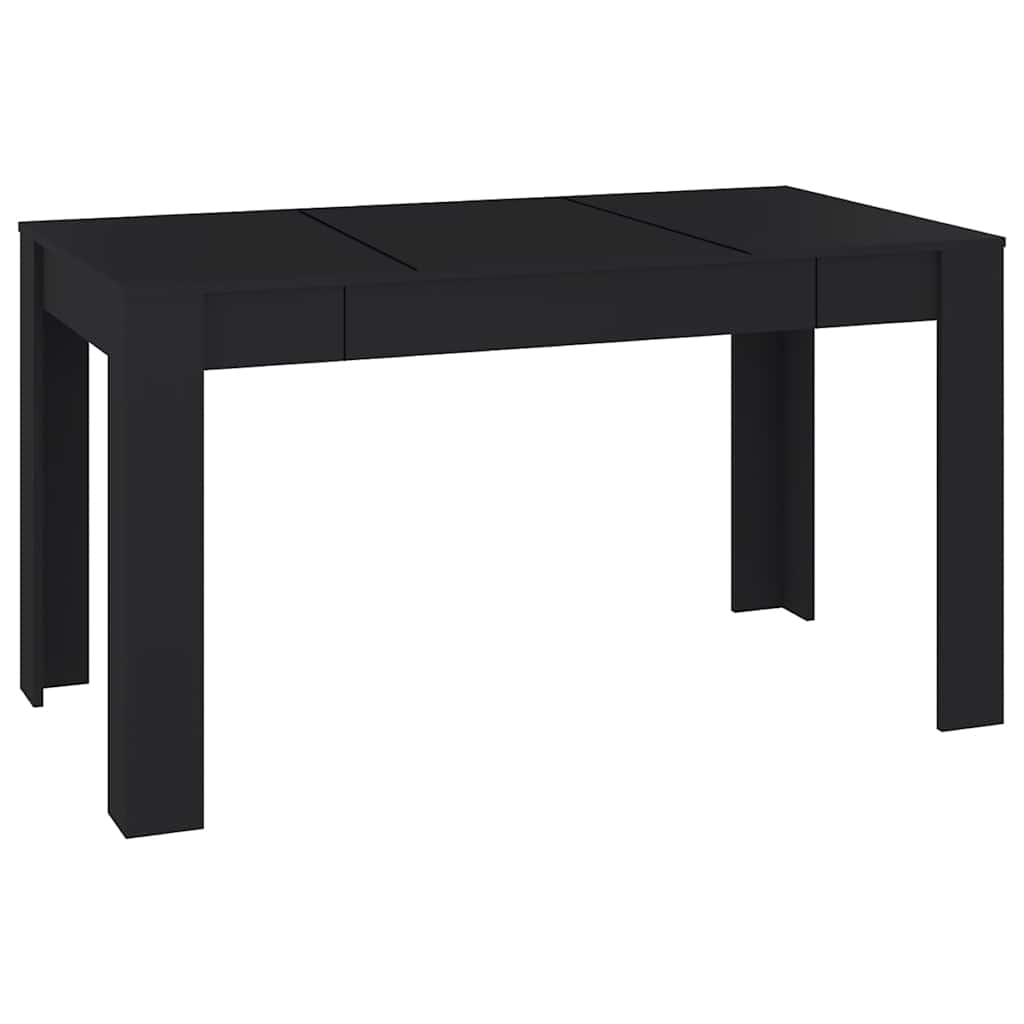 Tavolo da Pranzo Nero 140x74,5x76 cm in Legno Multistrato | homemem39