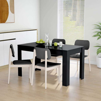 Tavolo da Pranzo Nero 140x74,5x76 cm in Legno Multistrato | homemem39