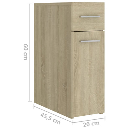 Armadietto da Farmacia Rovere Sonoma 20x45,5x60 cm Multistrato | homemem39