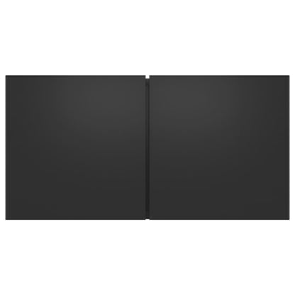 Mobili Porta TV Pensili 3pz Neri 60x30x30 cm