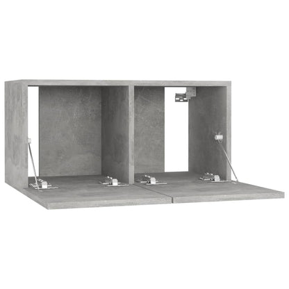 Mobili Porta TV Pensili 2pz Grigio Cemento 60x30x30 cm - homemem39