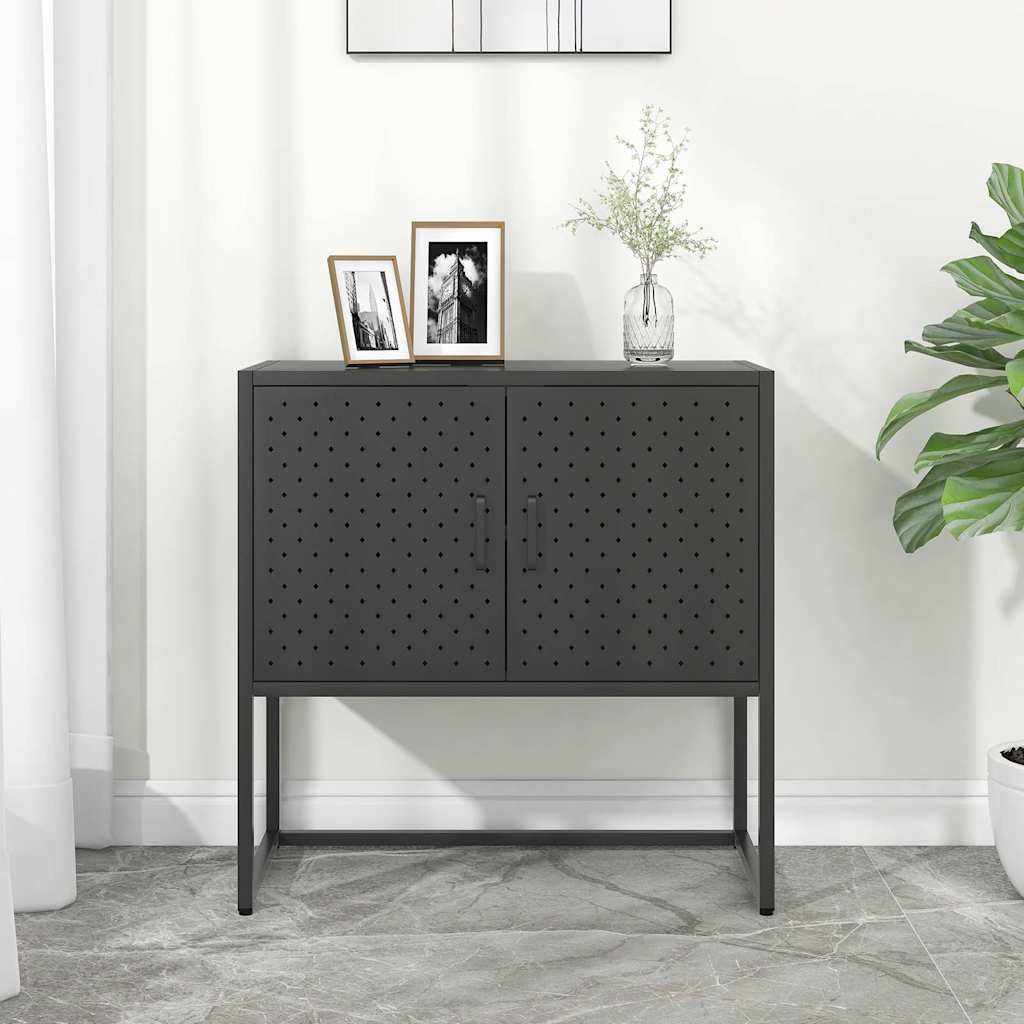 Credenza Antracite 75x35x75 cm in Acciaio